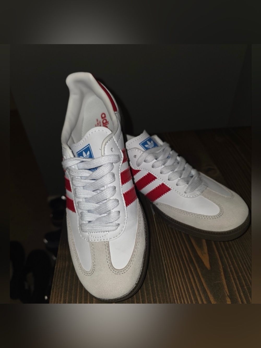 ADIDAS White/Better Scarlet Samba OG 6.5